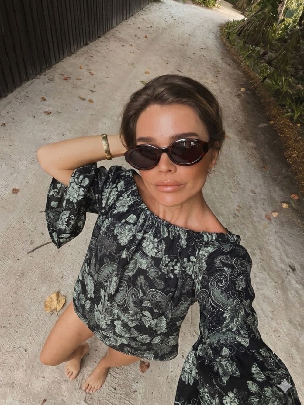 Summer Floral Off-Shoulder Tunic Top/Mini from 🇨🇦 fave Lisa Drader-Murphy